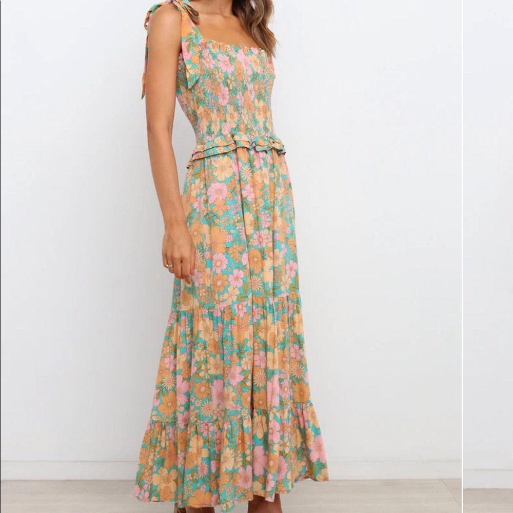 Petal & Pup Smocked Midi Dress